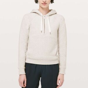 Lululemon Catch A Moment Hoodie in Heathered White  / Light grey size 8